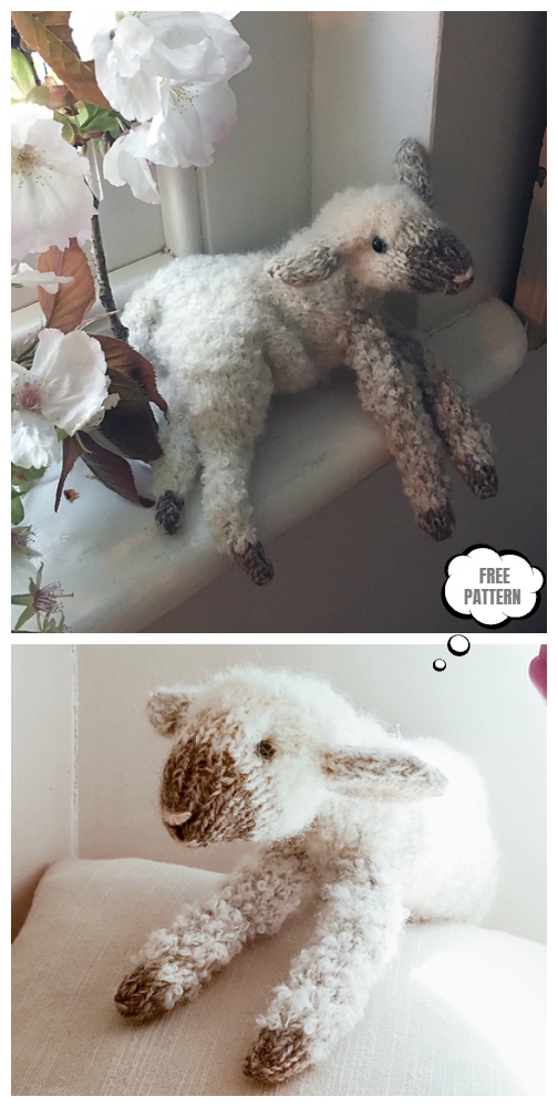 Knit Toy Lamb Free Knitting Patterns for Kids Amigurumi