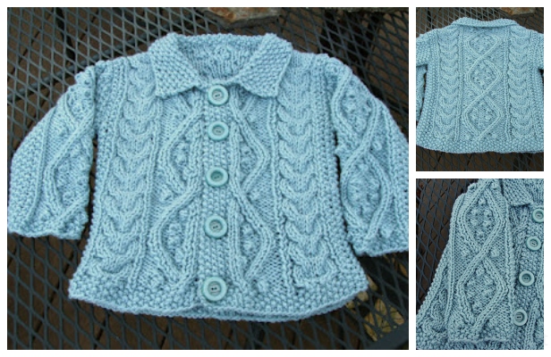 Knit Baby Cable Cardigan Free Knitting Patterns Knitting