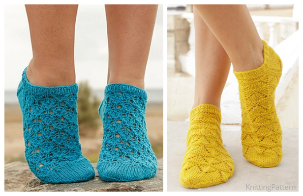 Knit Lace Ankle Socks Free Knitting Patterns Knitting