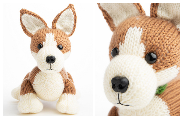 Knit Toy Corgi Puppy Free Knitting Pattern - Knitting Pattern