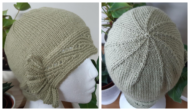Knit Green Cloche Hat Free Knitting Pattern Knitting Pattern
