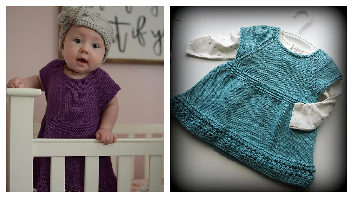 Wee Penny Baby Dress Free Knitting Pattern M Knitting Pattern