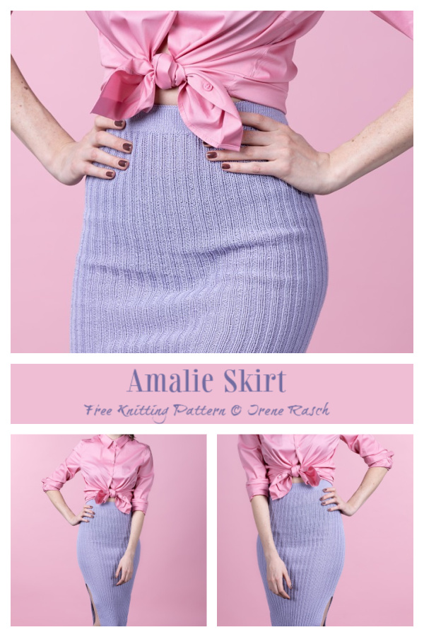 Easy Knit Women Amalie Skirt Free Knitting Pattern