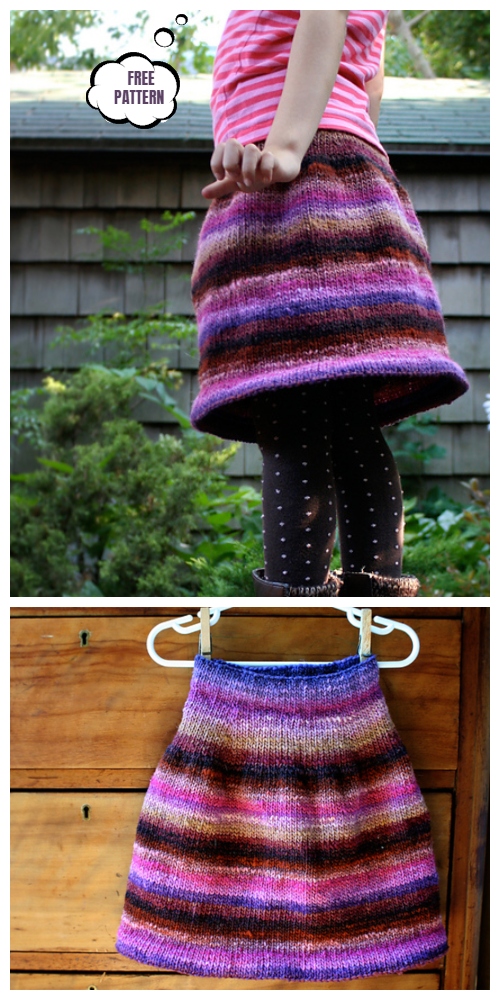 Knit Girl's Skirt Free Knitting Patterns - Knitting Pattern