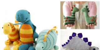 Knit Toy Dinosaur Free Knitting Patterns & Paid