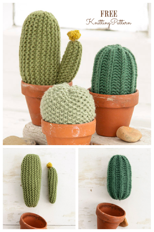 How to knit a cactus, Wool and the Gang Blog, Free Knitting Kit Patterns  Downloads