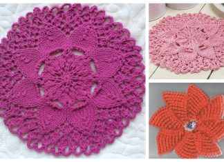 Knit Zinnia Dishcloth Free Knitting Pattern