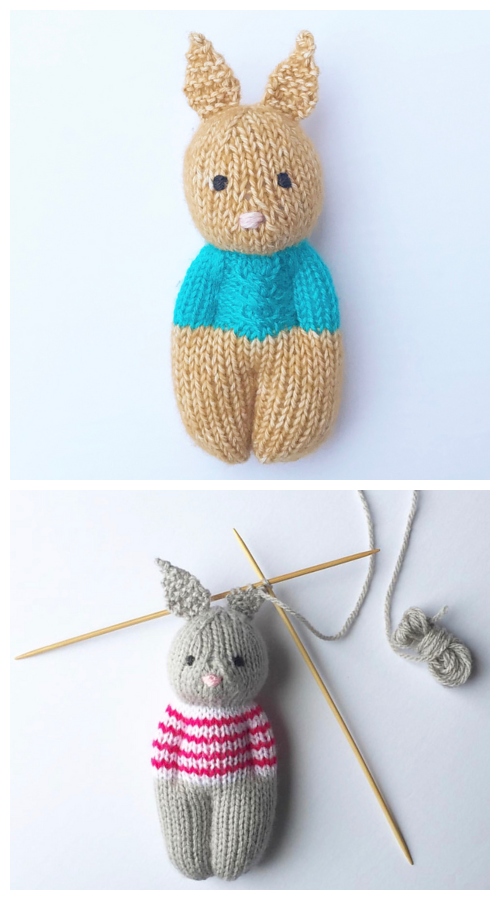 Knit One-Piece ﻿Bunny Friend Toy Knitting Patterns