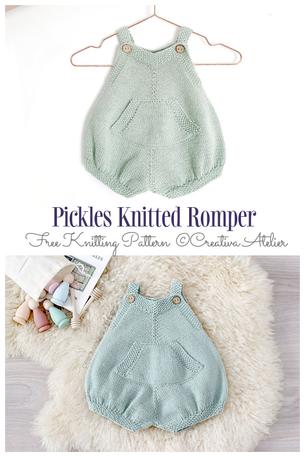 Pickles Baby Romper Free Knitting Patterns
