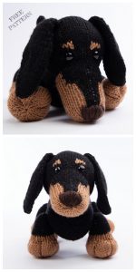 Knit Toy Dachshund Dog Free Knitting Patterns - Knitting Pattern