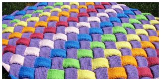 Entrelac Knit Baby Blanket Free Knitting Pattern