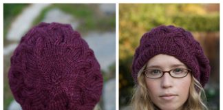 Knit Star Crossed Slouchy Beret Hat Free Knitting Pattern
