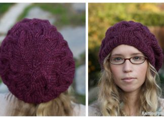 Knit Star Crossed Slouchy Beret Hat Free Knitting Pattern