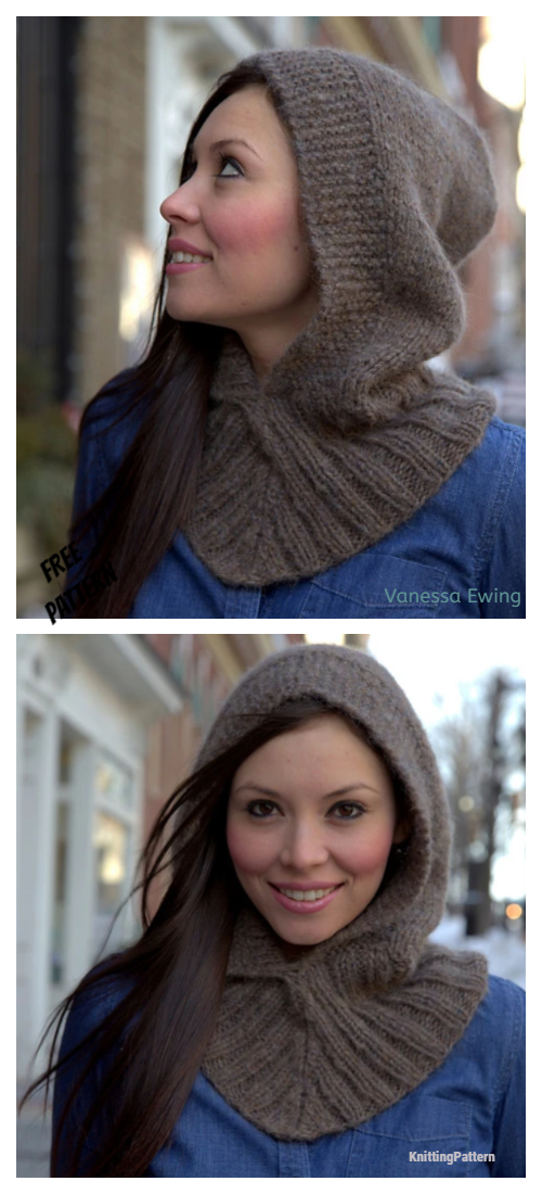 Easy Knit Hooded Neckwarmer Free Knitting Pattern