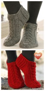 Knit Ankle Cable Sock Free Knitting Pattern - Knitting Pattern