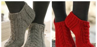 Knit Ankle Cable Sock Free Knitting Pattern