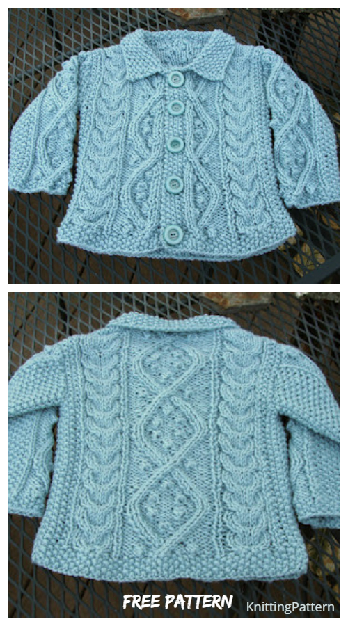 Knit Baby Cable Cardigan Free Knitting Patterns