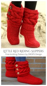 Knit Cable Slippers FREE Knitting Pattern