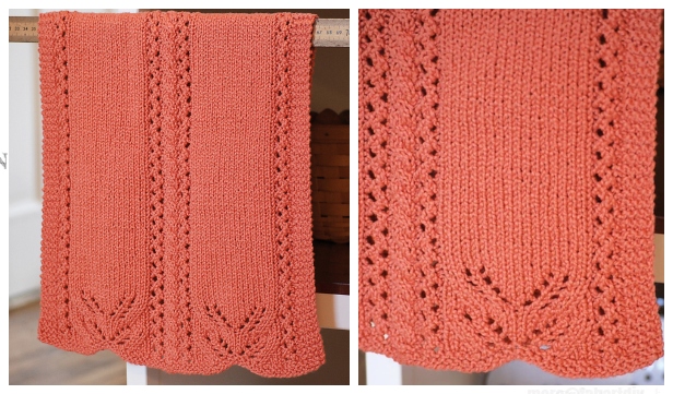 Knit Lace Edged Hand Towel Free Knitting Pattern Knitting