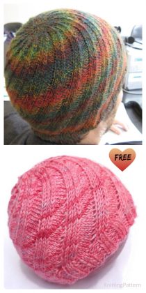 Knit Swirl Beanie Hat Free Knitting Patterns