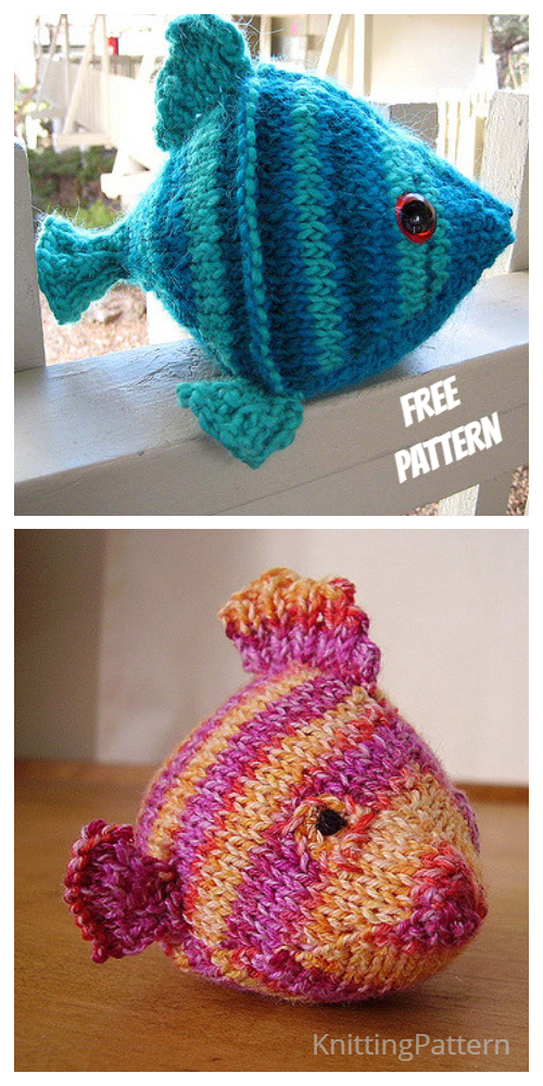 6 Knit Toy Fish Free Knitting Patterns - Knitting Pattern