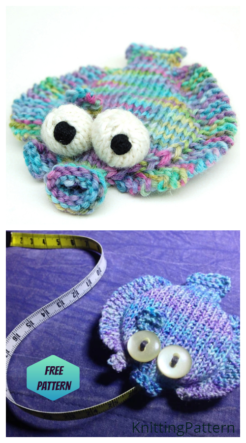 Knit Toy Flappy Flounder Fish Free Knitting Patterns