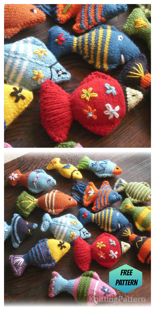 Knit Toy Pocket Fish Free Knitting Patterns