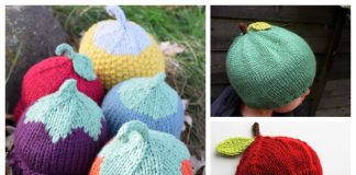 Knit Apple Hat Free Knitting Patterns