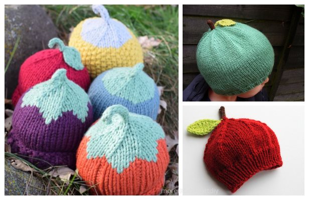 Knit Apple Hat Free Knitting Patterns - Knitting Pattern