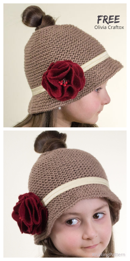 Knit Bell Ponytail Hat Free Knitting Patterns