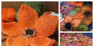 Knit Big Flower Free Knitting Pattern