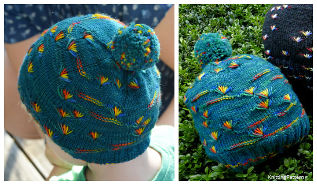 Knit Dandelion Hat Free Knitting Pattern