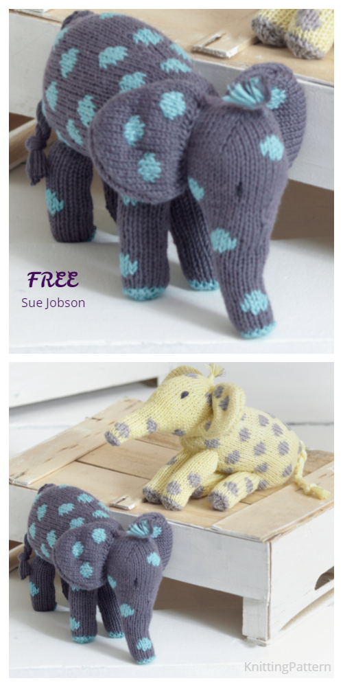 Knit Elephant Toy Free Knitting Patterns