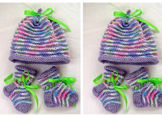 Knit Garter Ridged Baby Set Free Knitting Pattern