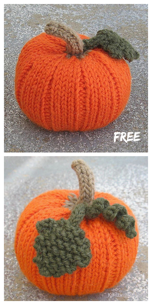 Knit Autumn Pumpkins Free Knitting Patterns