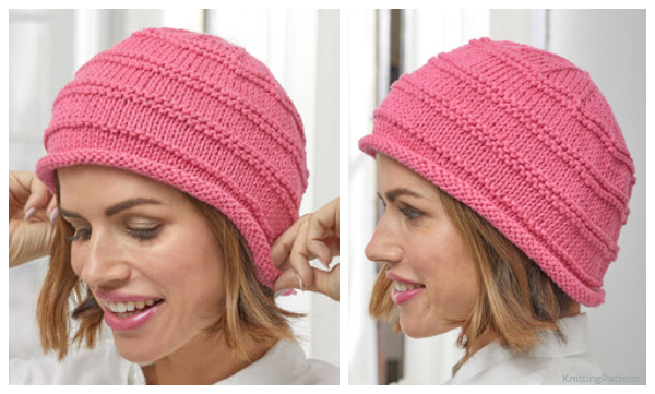 Knit Striped Soft Hat Free Knitting Pattern - Knitting Pattern