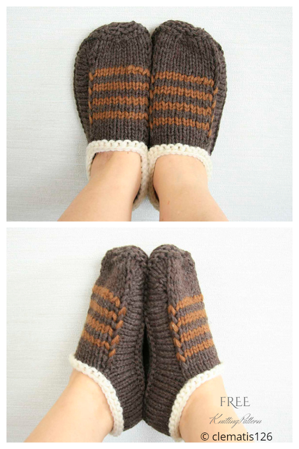 Knit Biscotte Slippers Free Knitting Patterns