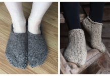 Knit Basic Sock Slippers Free Knitting Patterns