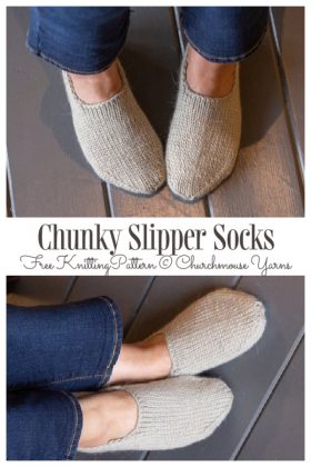 5 Knit Basic Sock Slippers Free Knitting Patterns - Knitting Pattern