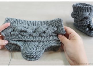 Knit Cable Baby Booties Free Knitting Pattern + Video