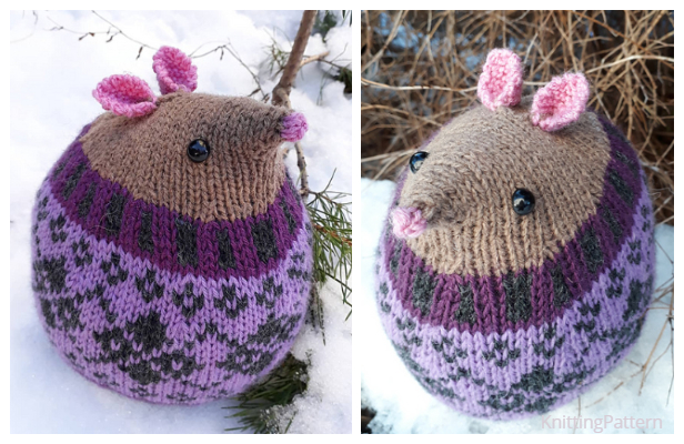 Knit Fairisle Mouse Toy Free Knitting Patterns