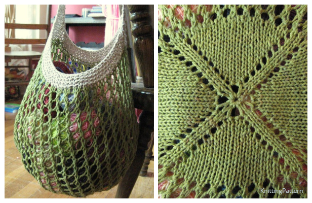 Knit Mesh Market Bag Free Knitting Patterns