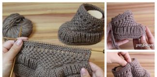 Knit Warm Baby Booties Free Knitting Pattern + Video