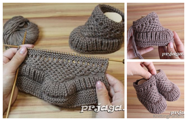 knit newborn booties