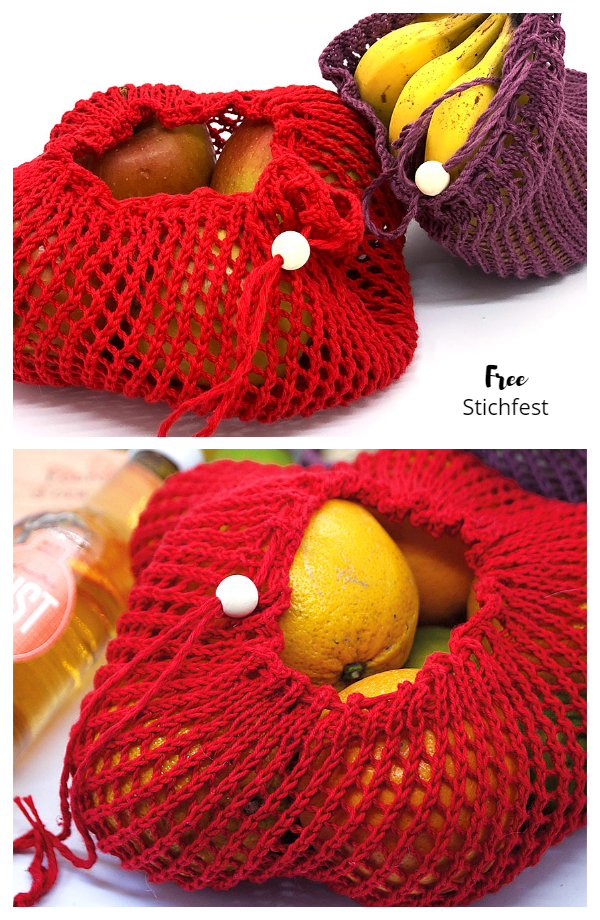 Knit Baggalicious Produce Bag  Free Knitting Pattern