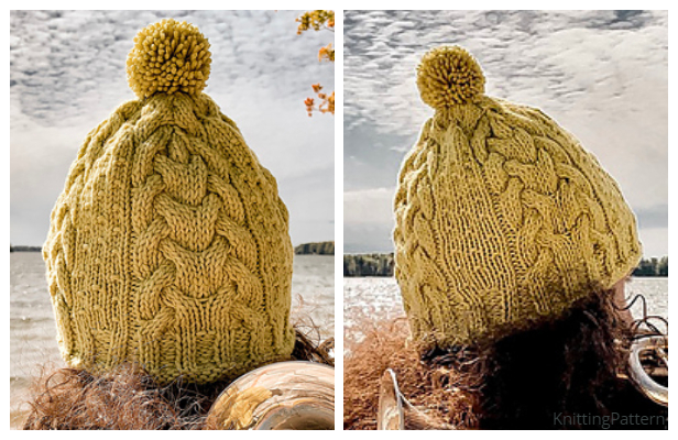 Trumpeter's Toque Cable Hat Free Knitting Pattern