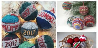 Knit Christmas Bauble Ornament Free Knitting Patterns