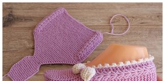 Knit One-Piece Pink Slippers Free Knitting Pattern + Video