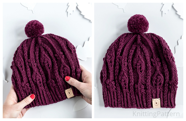 Knit November Cable Hat Free Knitting Pattern