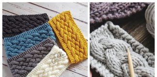 Knit Woven Cable Headband Free Knitting Patterns